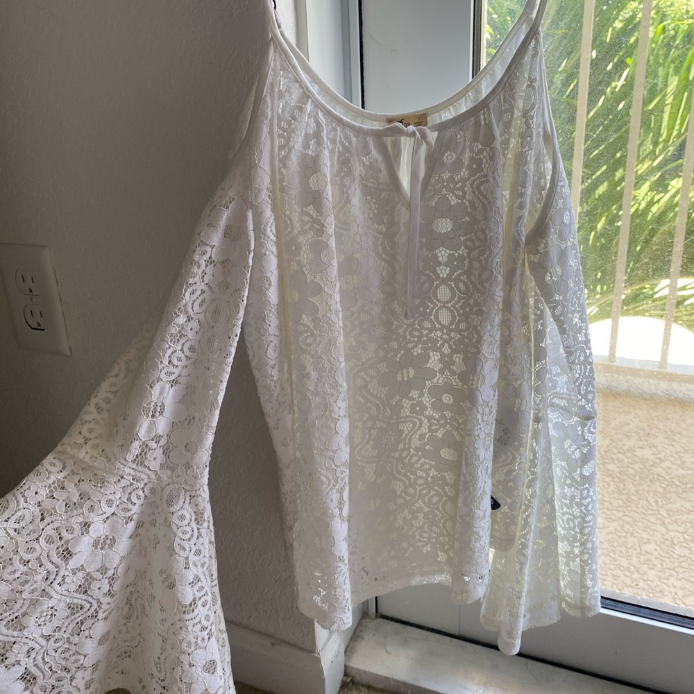 Hollister lace bell-sleeved top